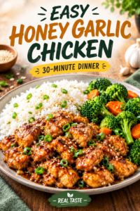 Easy Honey Garlic Chicken Recipe.