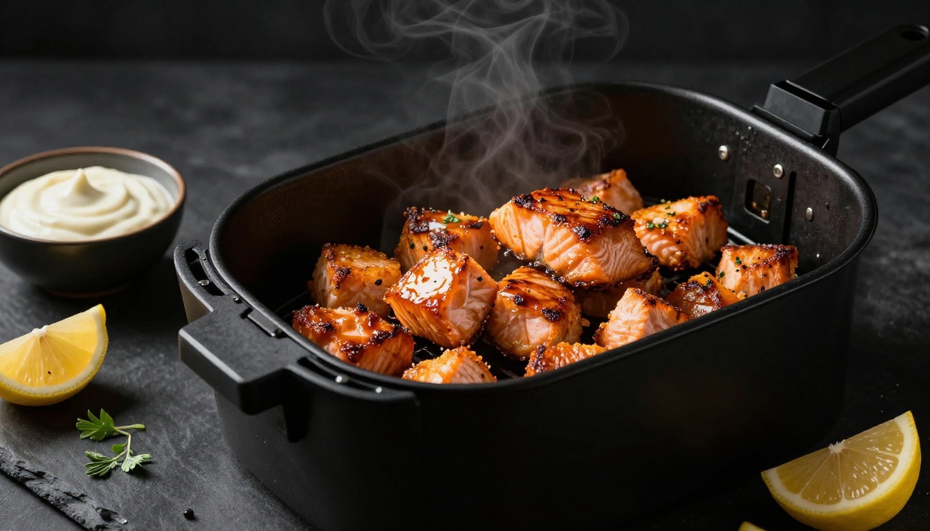 Crispy Air Fryer Salmon Bites