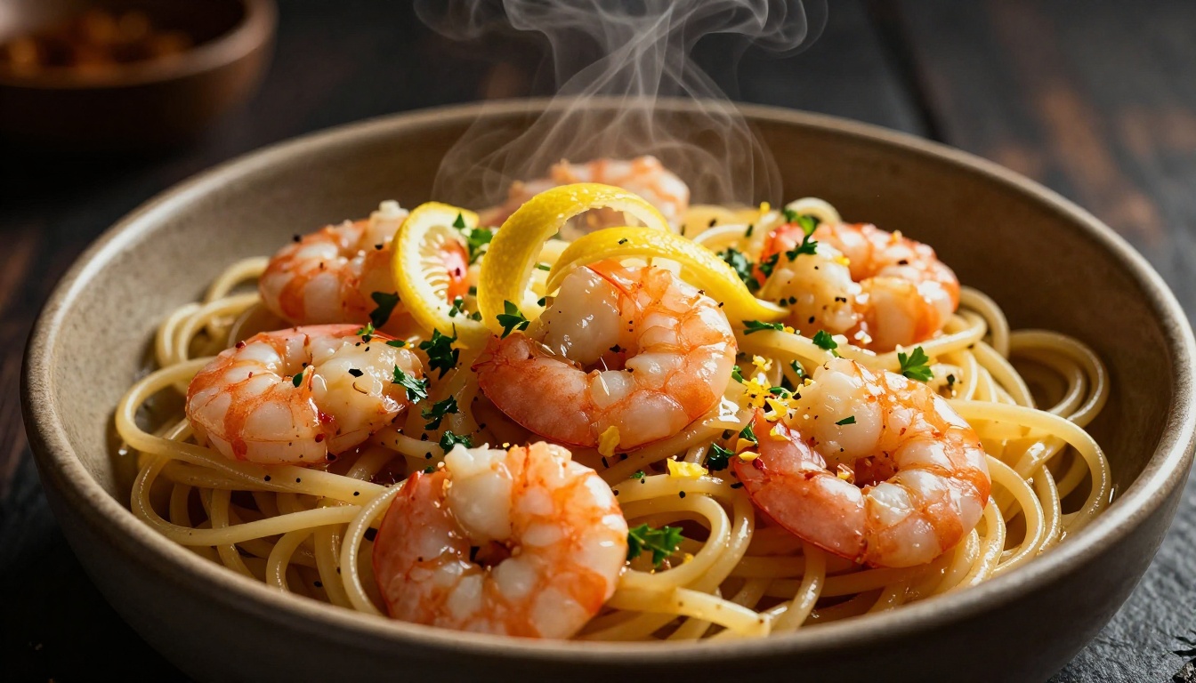 garlic butter shrimp pasta