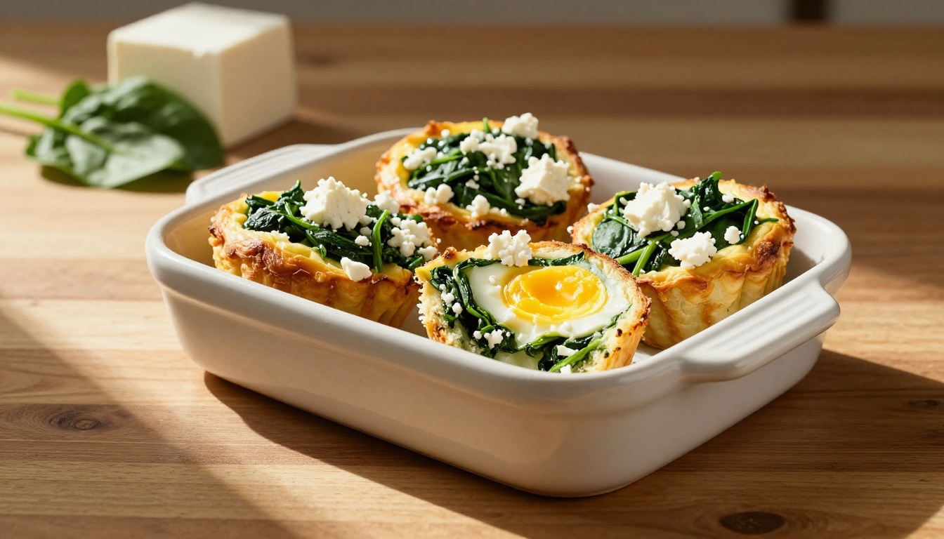spinach and feta egg muffins