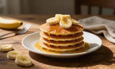 fluffy banana pancakes